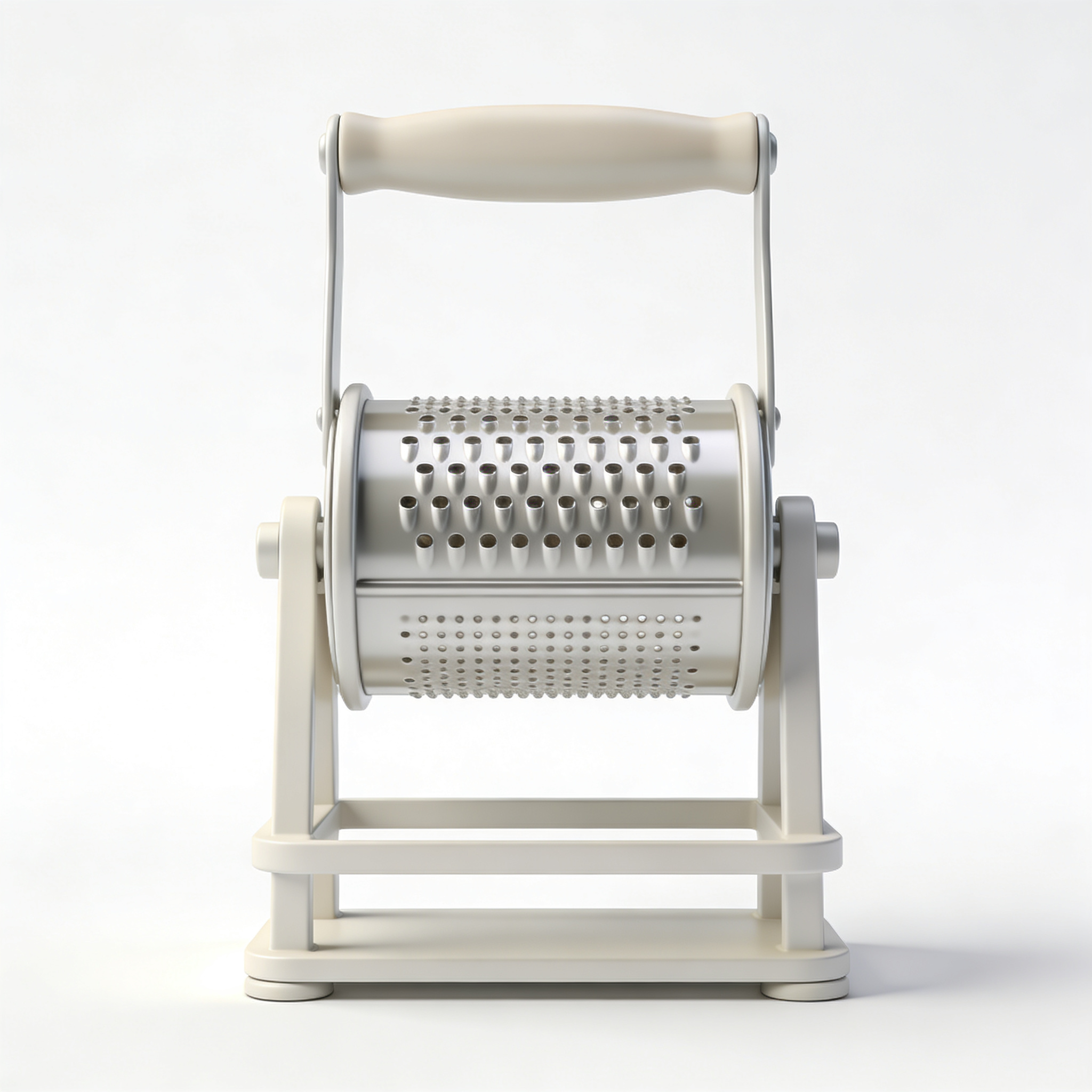 Goodsturer Geedel Rotary Cheese Grater, Kitchen Mandoline Vegetable Slicer with 3 Interchangeable Blades, Easy to Clean Grater for Fruit, Vegetables, Nuts